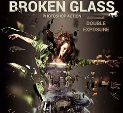 极品PS动作－玻璃散离(含双重叠影)：Broken Glass